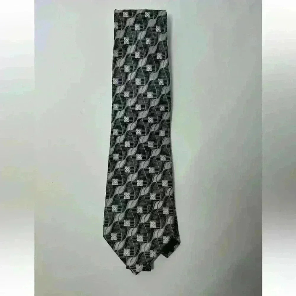 Insignia By Martin Wong Black/Tan/Blue Tie